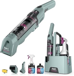 Shark StainForce Cordless Spot Cleaner Lightweight & Portable Spot | Stain, & Odour Eliminator for Carpets, Upholstery, with Storage Caddy, Accessories and 2x 500ml Cleaning Solution, HX100UKCP