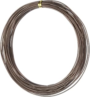 18 Gauge 1mm Aluminum Wire 32.8ft(10m) Bendable Metal Wire Jewelry Craft Wire Beads Armature Wire for DIY Crafts Wreath Making Flower Bonsai Tree Carving Brown