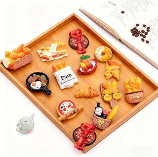 12 PCS Food Magnets,Cute 3D Resin Food Fridge Magnets Set,Mini Kitchen Theme Decor for Refrigerator Whiteboard Office Home
