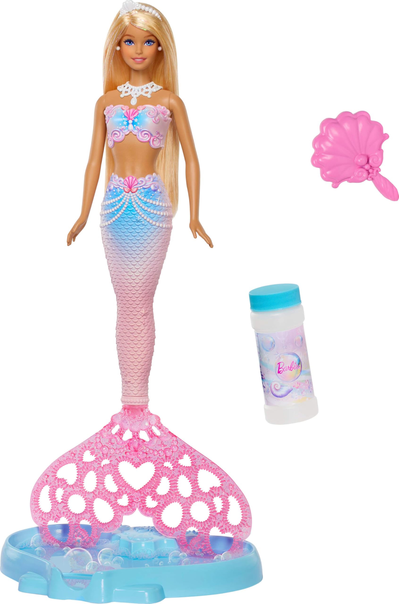 ​Barbie Bubble Sparkle Mermaid Doll including Color Streaked Hair | with Bubble-