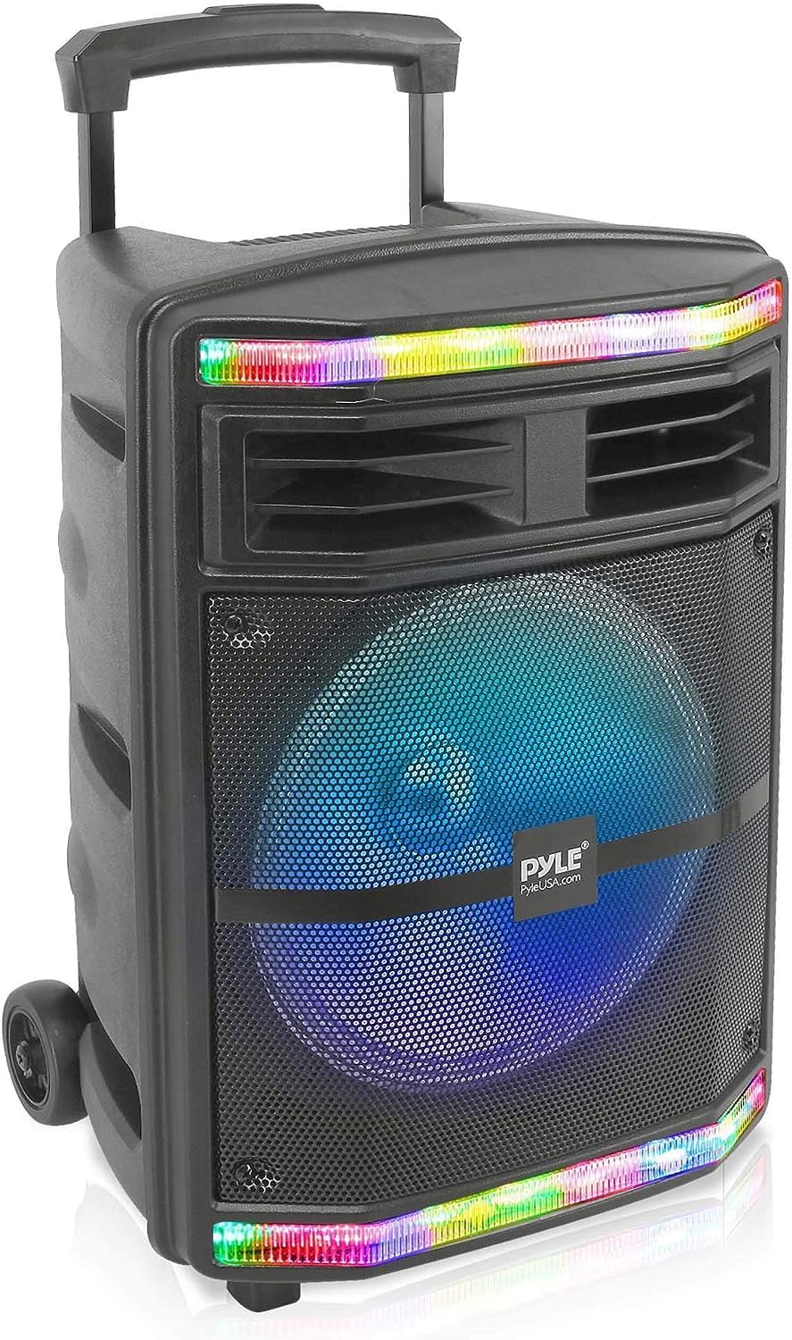 Pyle Portable Bluetooth PA Speaker System - 600W Bluetooth Speaker Portable PA S