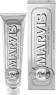 Marvis Whitening Mint, Whitening Toothpaste Mint Flavor, Natural Xylitol Toothpaste for Intense & Lasting Freshness, 85 ml Tube