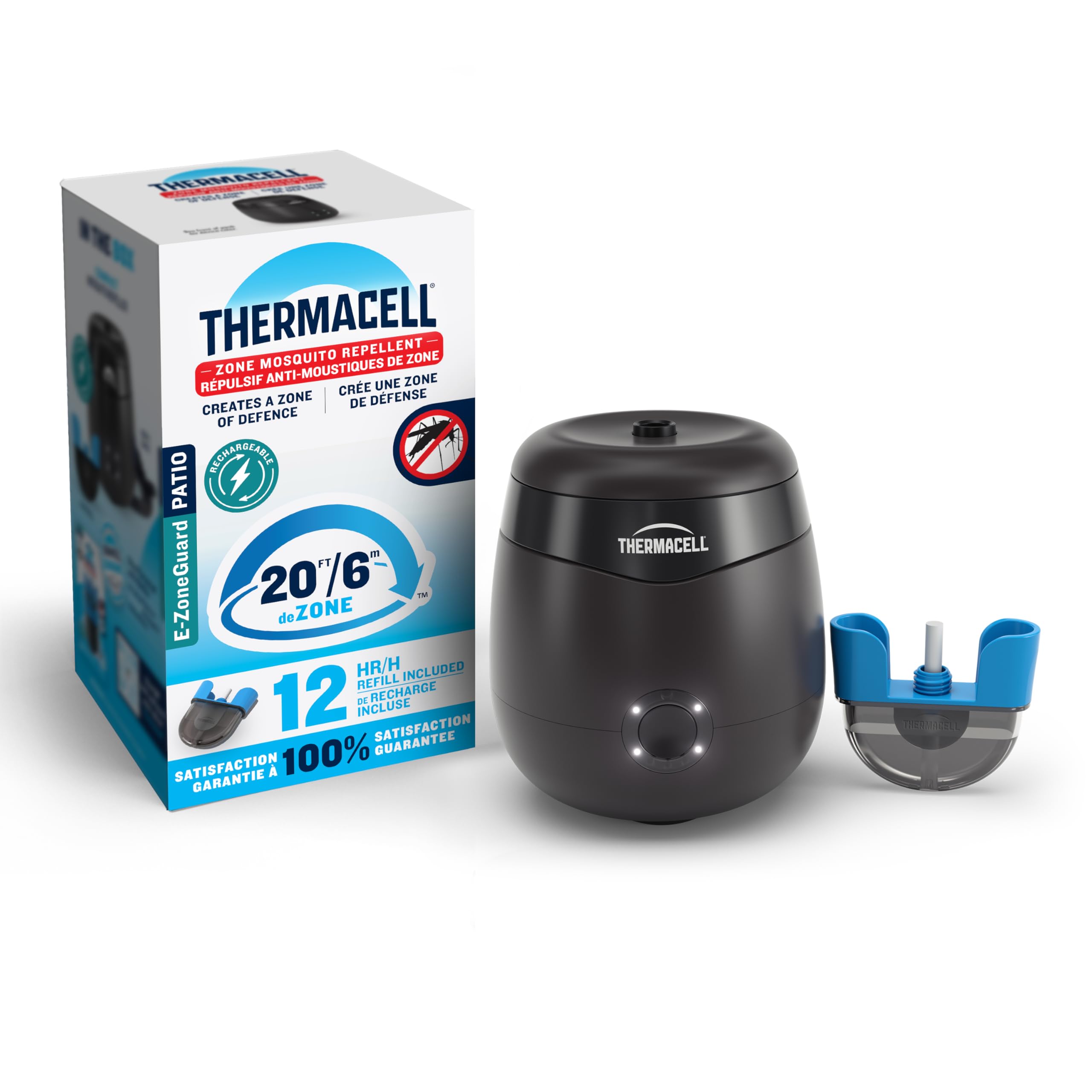 Thermacell E-ZoneGuard Patio Rechargeable Mosquito Repeller, 5.5-Hr Battery | Bl