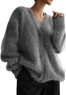Yimoon Womens Fleece Cardigan V Neck Long Sleeve Button Down Soft Knit 2026
