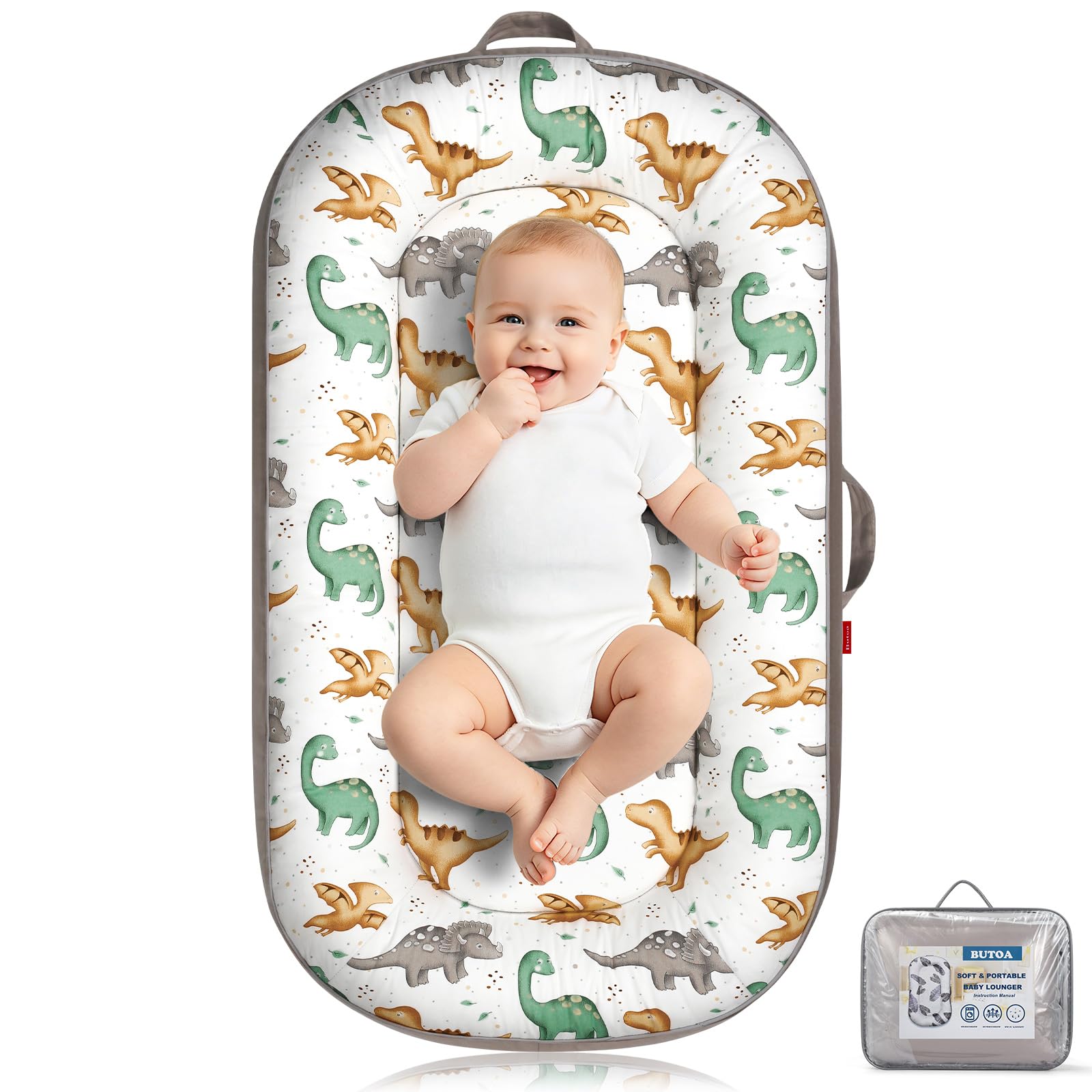 BUTOA Baby Lounger, Portable Infant Support Cushion for Newborn 0-24 Months | So