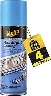 Meguiar's Keep Clear Headlight Coating, 4 Oz | Maintain Like-New Clarity of Headlights , Easy-to-Use Formula &amp; UV Protection that Lasts All Year Long, 4 Ounce Aerosol