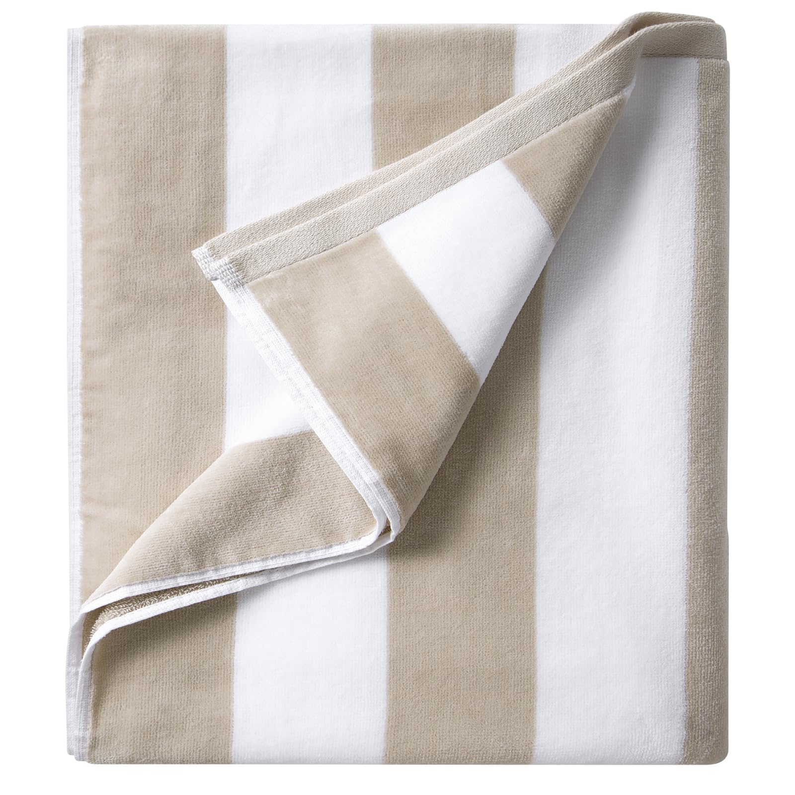 LULUHOME Oversized Beach Towel 36x70 Inch,100% Cotton,Striped Pool Towel | Large