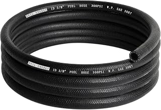EVIL ENERGY 3/8" Fuel Hose Line Push Lock NBR Rubber SAE 30R7 10FT 300PSI | NBR Rubber with Polyester Braid, -40°F to 257°F, Oil and Wear Resistant, Compatible with Diesel, Oil, Gasoline, Biodiesel