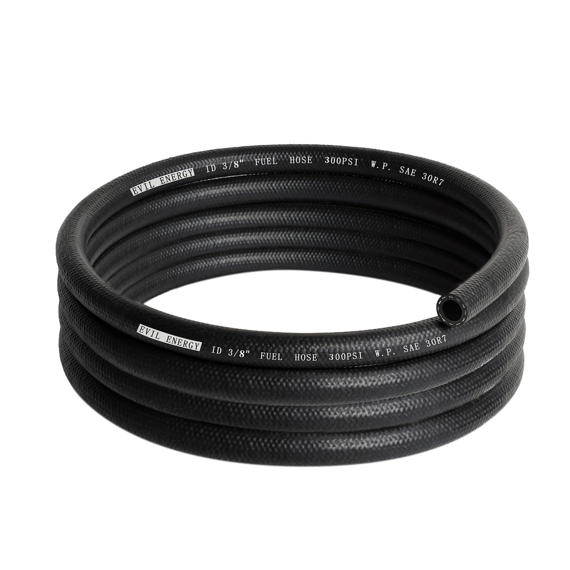EVIL ENERGY 3/8" Fuel Hose Line Push Lock NBR Rubber SAE 30R7 10FT 300PSI |