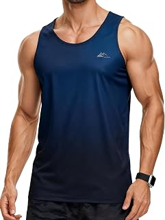 EZRUN Men's Quick Dry Tank Top UPF 50+ Summer Workout Muscle Sleeveless Shirts for Swim Beach Gym Bodybuilding