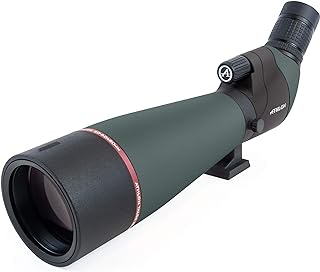 Athlon Optics Talos 20-60x80 Spotting Scope with Tripod and Carrying Case - Angled, Charcoal Grey - 315001G