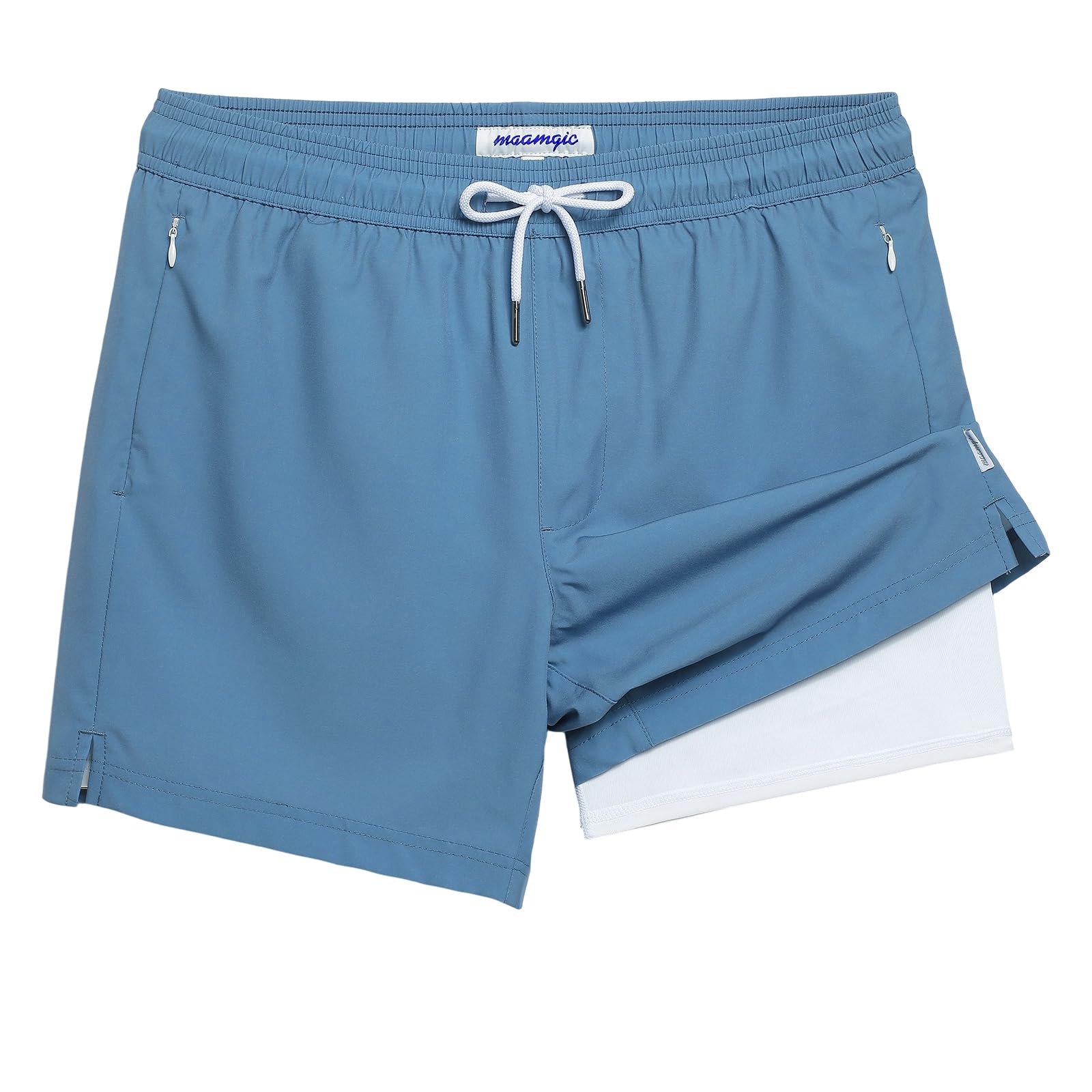 MaaMgic Men's 4 Way Stretch Swimming Trunks Quick Drying Swimming Shorts Beach S