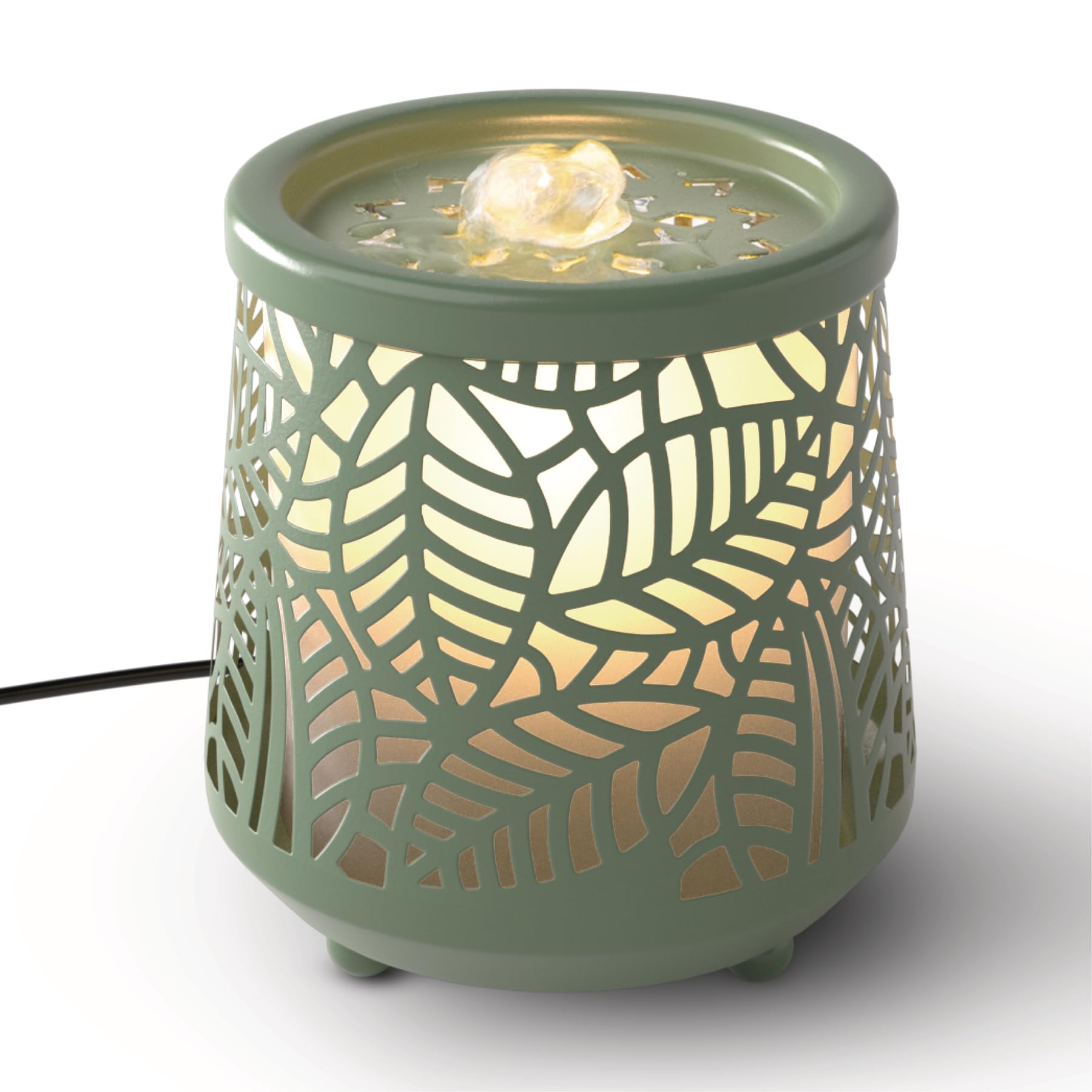 Homedics Indoor Relaxation Fountain with Light & Natural Sound (Green) | Tableto