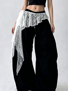 Women Lace Wrap Skirt, Transparent Beach Skirt and Drape for Kpop Dance, Adjustable Chiffon Sarong