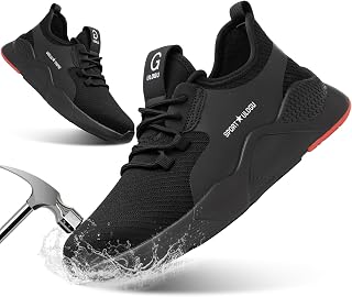 Ulogu Waterproof Steel Toe Shoes for Men Women Non Slip Safety Work Roofing