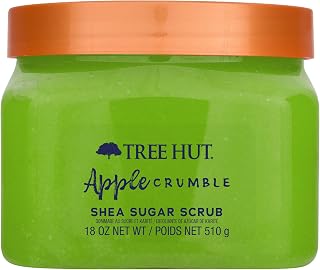 Tree Hut Apple Crumble Body Scrub, Fall Scented Body Care, 18 Oz | Exfoliating & Nourishing Sugar Scrub with Shea Butter, Body Exfoliator for All Skin Types, Self Care Gifts for Women
