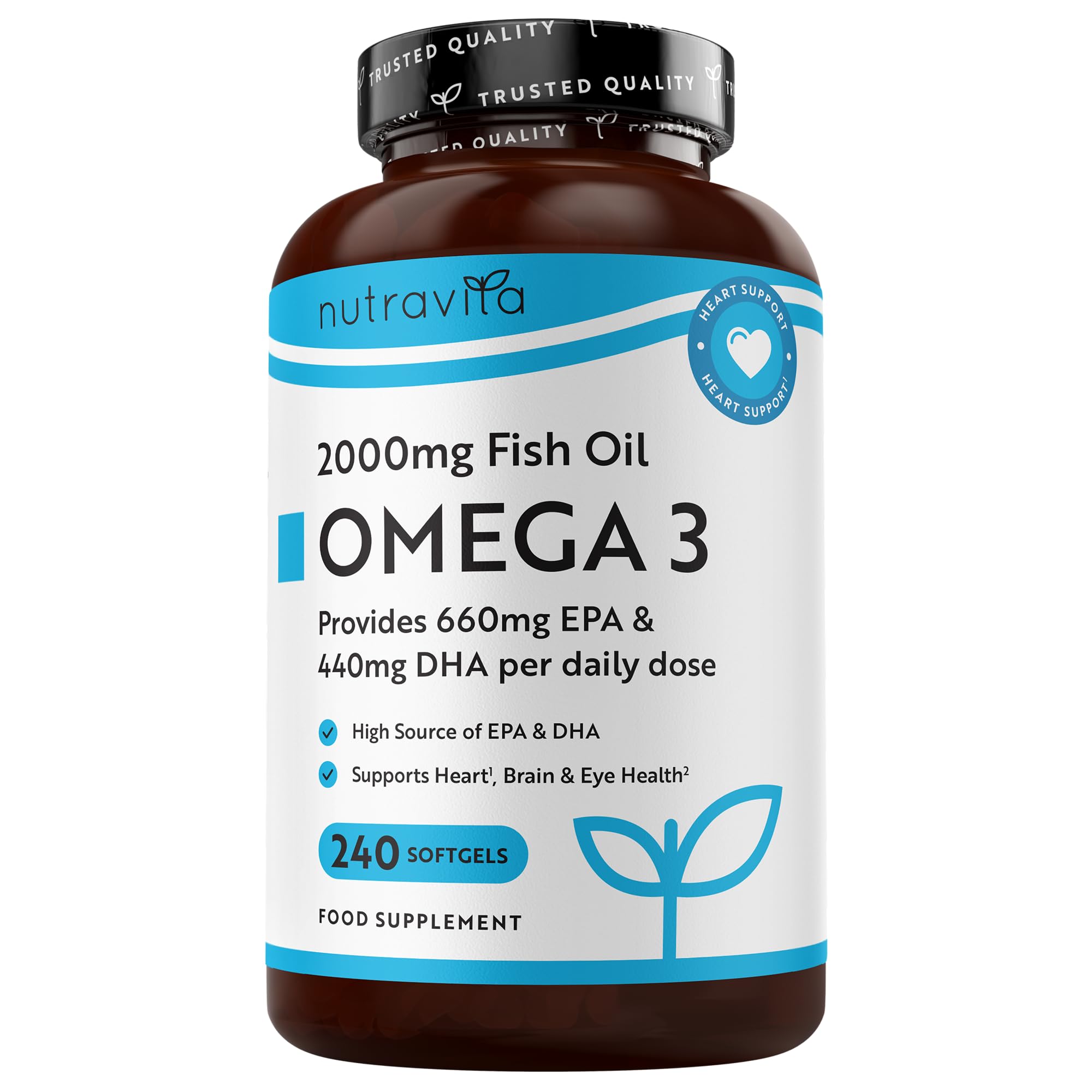 Nutravita Omega 3 Capsules High Strength 2000mg - Which? Best Buy | Omega 3 Fish