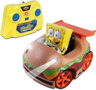 SpongeBob Squarepants Remote Control Krabby Patty Vehicle | Officially licensed full function 2.4 GHz remote control vehicle - rubber tires, adjustable front wheel alignment, ages 6+