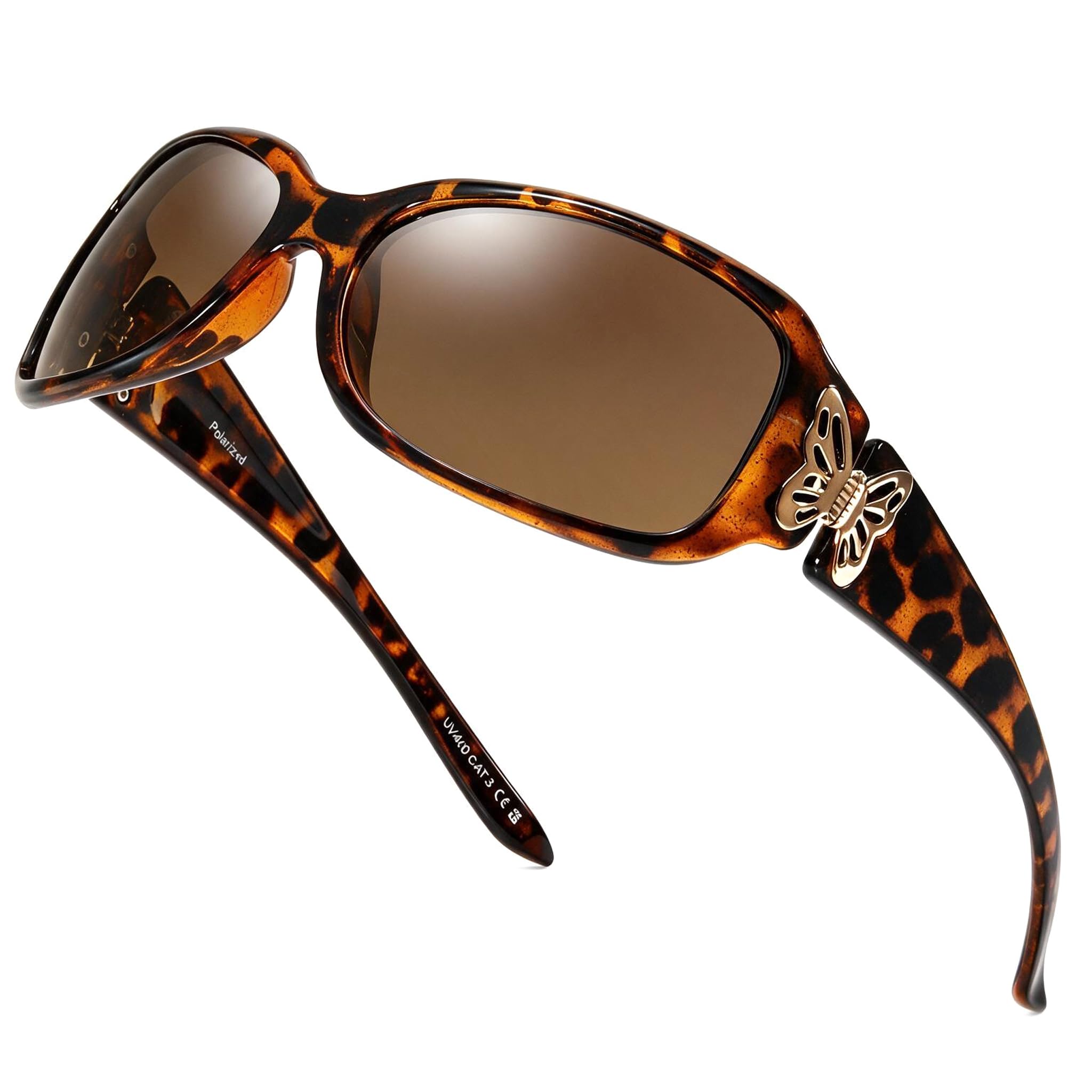 LVIOE Women's Polarized Sunglasses Butterfly Design with UV400 Protection