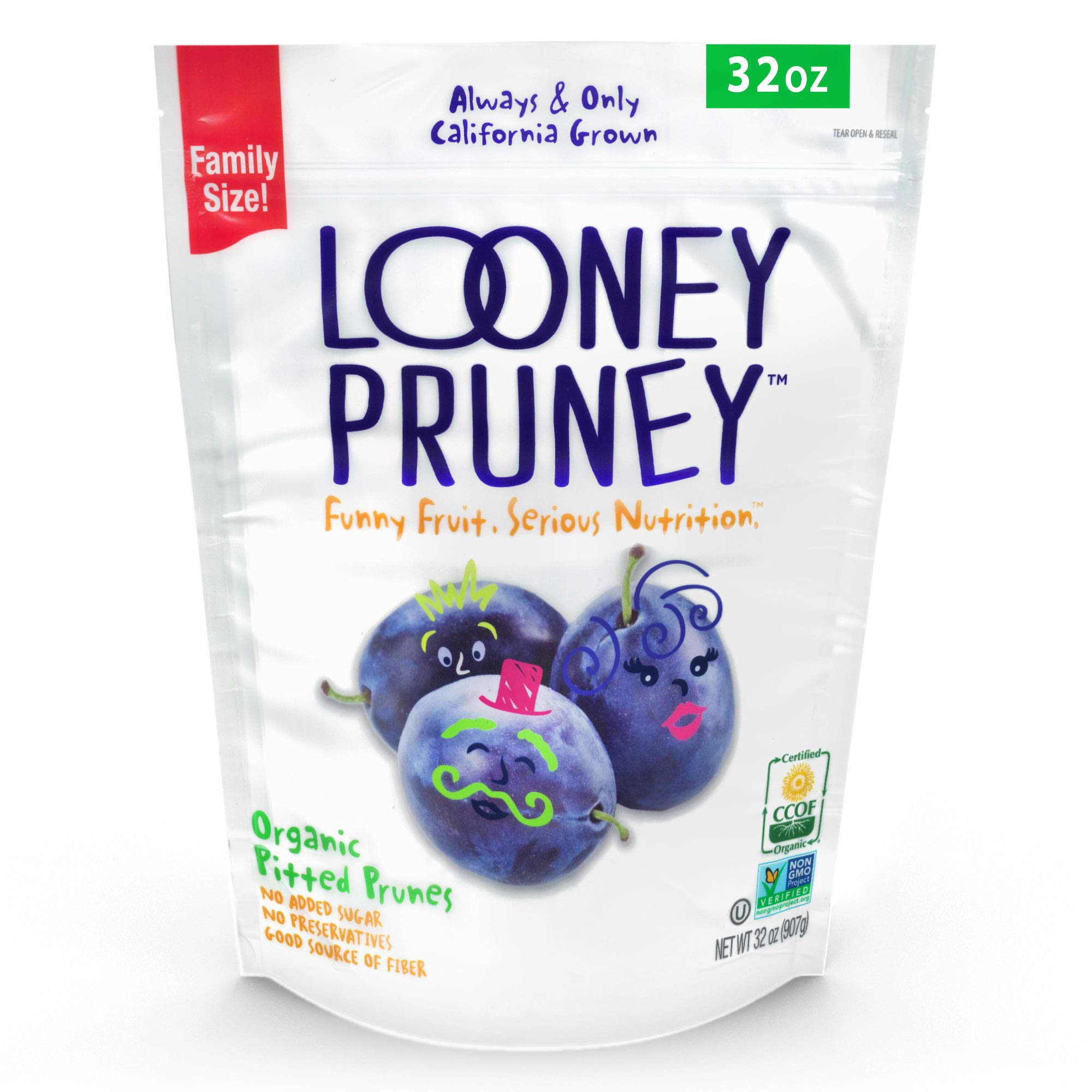 Looney Pruney Organic Pitted Dried Prunes for the Entire Family | Always Califor