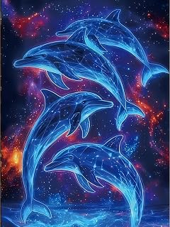Dolphin 5D DIY Diamond Painting Kits for Adults Gem Art Kits