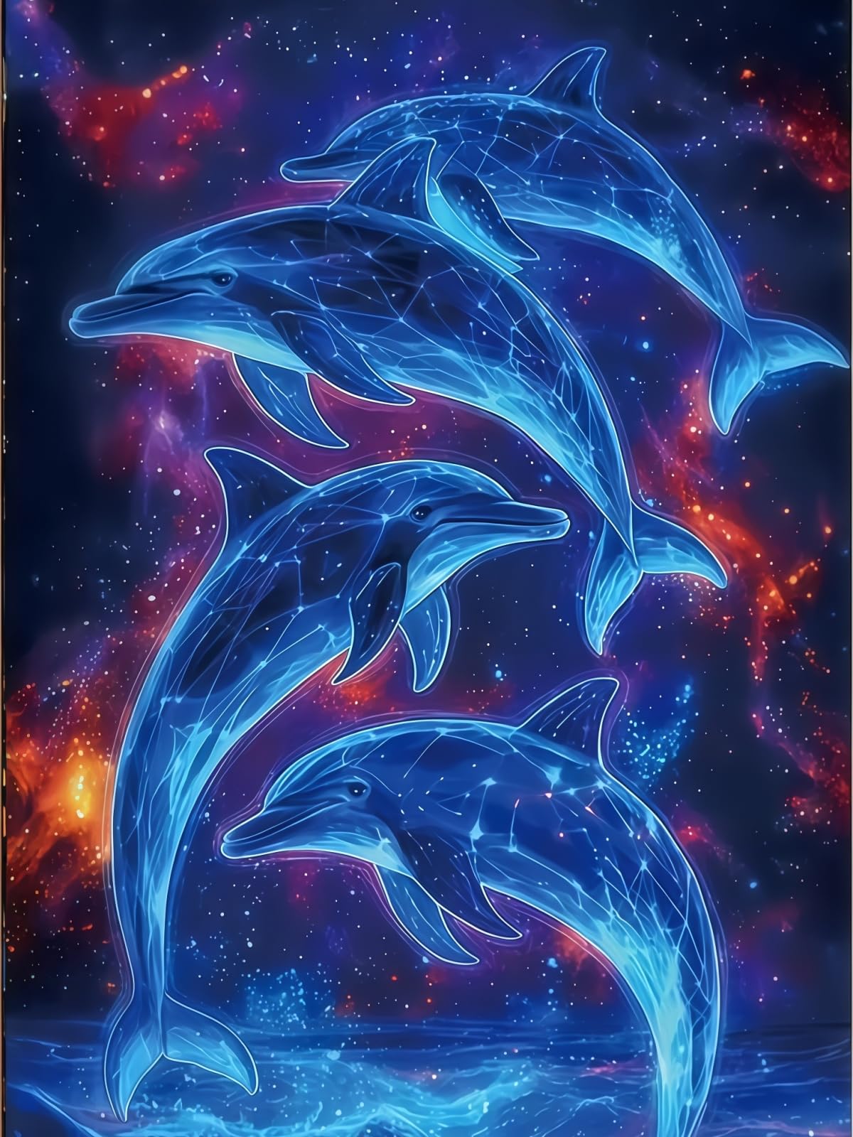 Dolphin 5D DIY Diamond Painting Kits for Adults Gem Art Kits