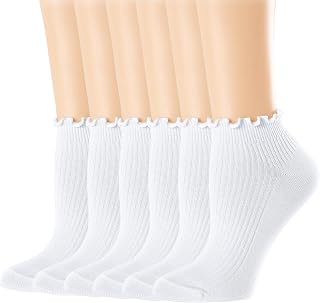 Mcool Mary Womens Ankle Ruffle Socks 6 Pack