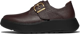Fitflop F-Mode Stitch Tumbled-Leather Monk Strap Shoes, Women's Monkstrap Loafer