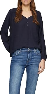 s.Oliver 2158808 Women's V-Neck Long Sleeve Blouse (Pack of 1)