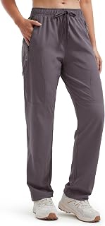 Libin Women's Trekking Trousers Lightweight Quick Dry Waterproof Cargo Travel Casual Safari Hiking Parachute Walking Trousers