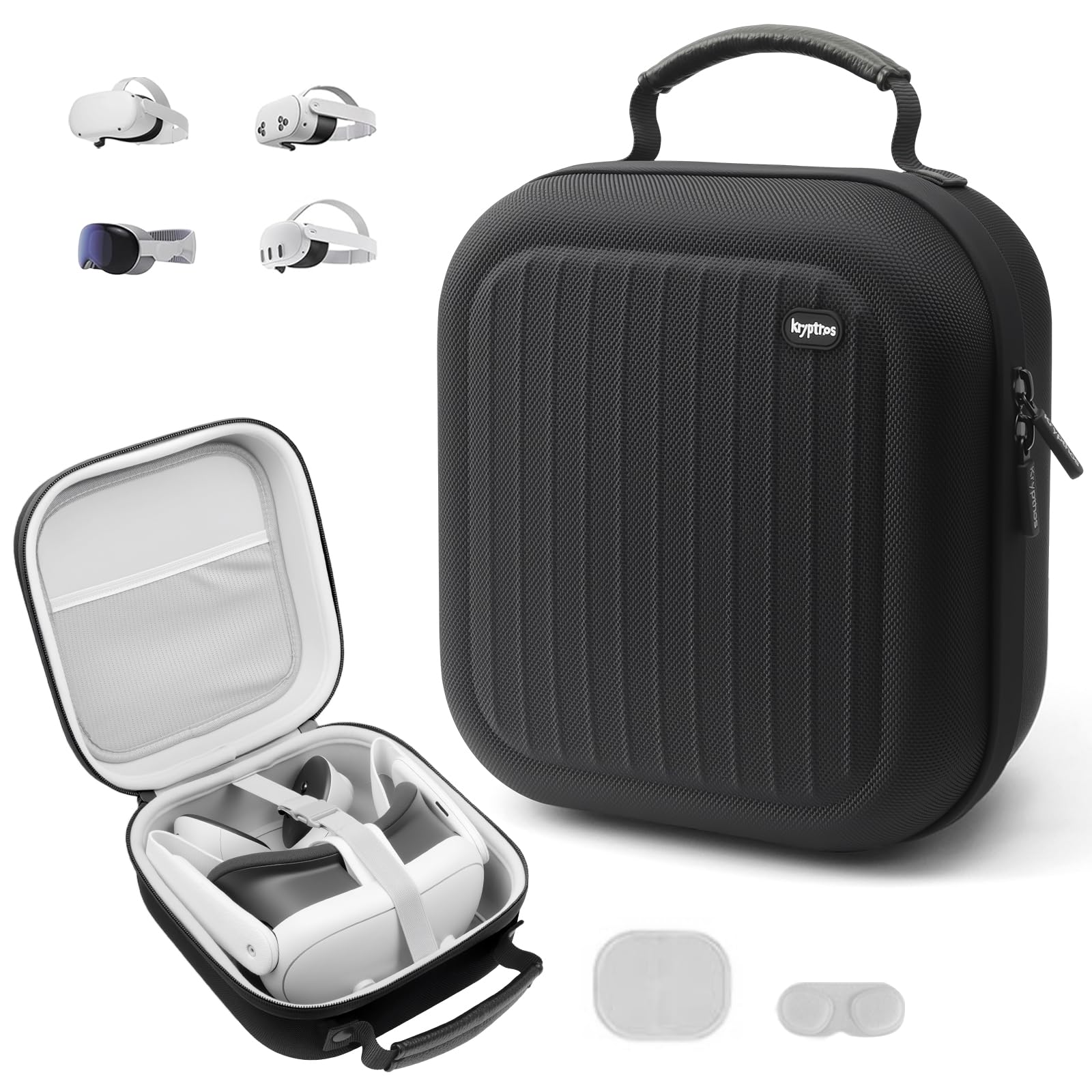 Hard Carrying Case for Meta Quest 3S/Quest 3/Steam Frame/Vision Pro Black | Port