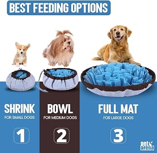 PET ARENA Adjustable Snuffle mat for Dogs, Dog Puzzle Toys, Enrichment Pet Foraging mat for Smell Training and Slow Eating, Stress Relief Interactive Dog Toy for Feeding, Dog Mental Stimulation Toys