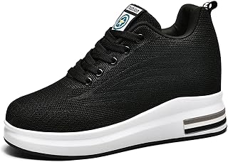 AONEGOLD Women's Wedge Shoes Sneakers Running Sports Outdoor Fitness Tennis Casual Shoes 9 cm