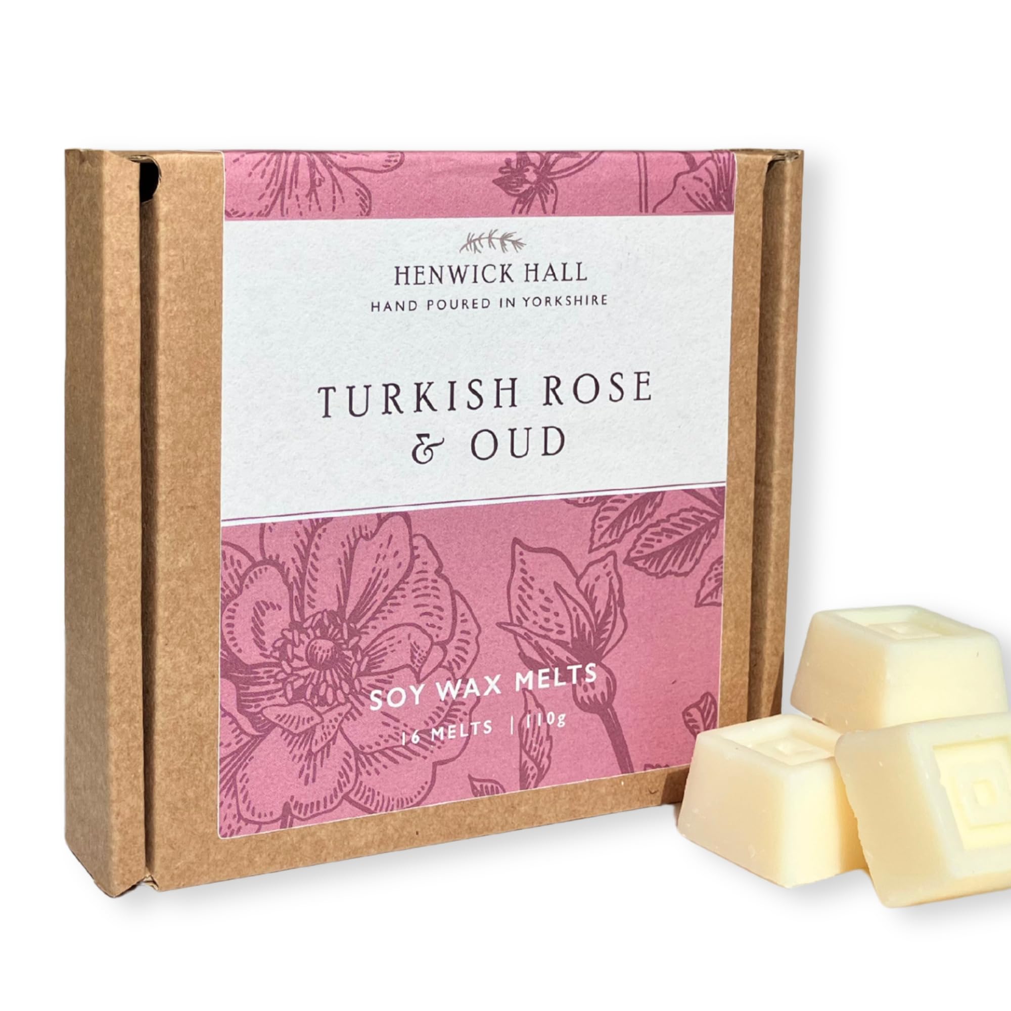 Turkish Rose and Oud Scented Wax Melts | 16 Pack | Soy Wax | Hand Poured | Vegan