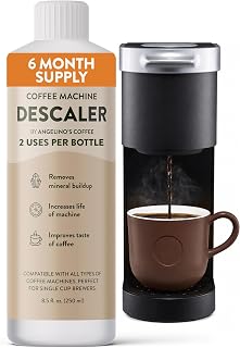 Universal Descaling Solution for Keurig, Nespresso, Breville, DeLonghi & Ninja (2 Uses) – Professional Coffee Descaler & Cleaner – Removes Limescale to Restore Flow & Temp – Odorless & Residue-Free