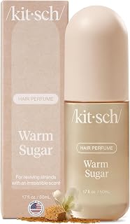 Kitsch Hair Perfume for Women – Hair Spray &amp; Body Mist – Warm Sugar, 50mL | Clean, Deodorizing &amp; Patented Odor-Eliminating Technology – Freshen Hair, Body &amp; Pillows – Made in USA