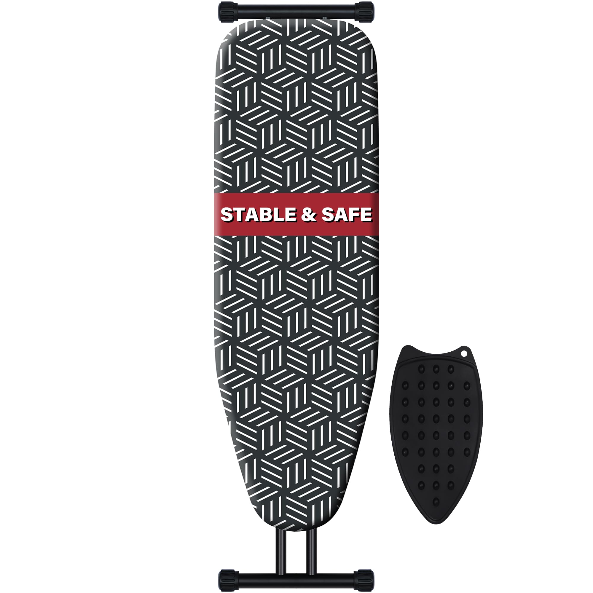 caius Ironing Board 43''x13'', 7 Adjustable Heights, Stable, Saves Space | Anti-
