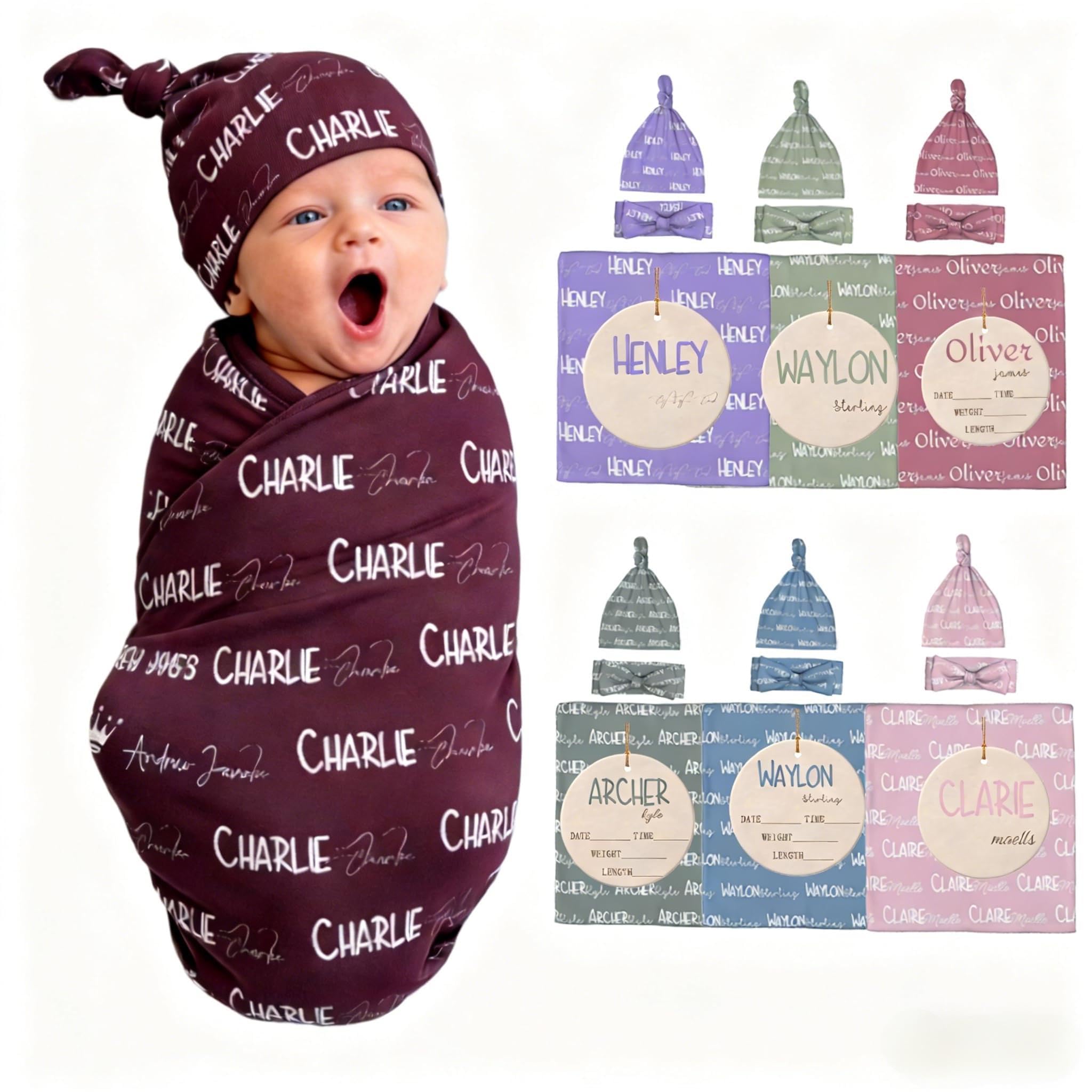 Personalized Baby Blanket, Custom Swaddle Blanket with Name for Baby Boy | Perso