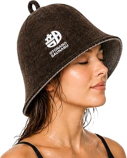 100% Cotton Sauna Hat, Double-Layer Reversible Cap, Japanese Design