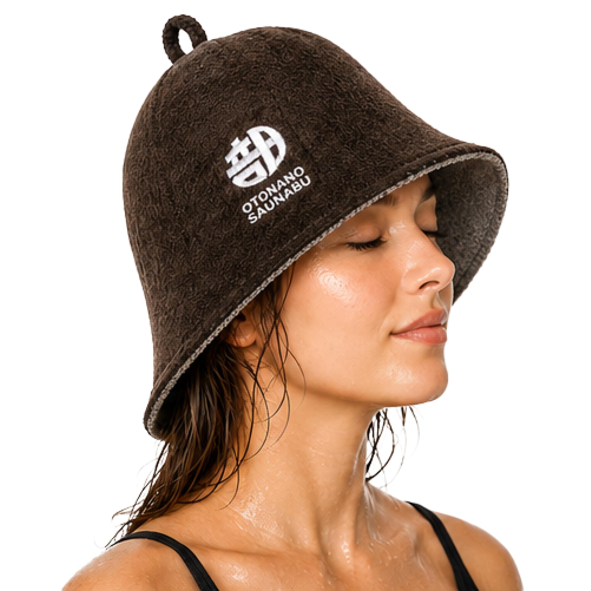100% Cotton Sauna Hat, Double-Layer Reversible Cap, Japanese Design