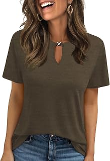 KILISU レディース サマートップス カットアウトファッション 半袖 キュート カジュアル Tシャツ トレンディ 2026