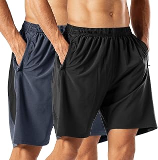 HMIYA Men's Sports Shorts Breathable Quick Dry for Running Fitness Gym