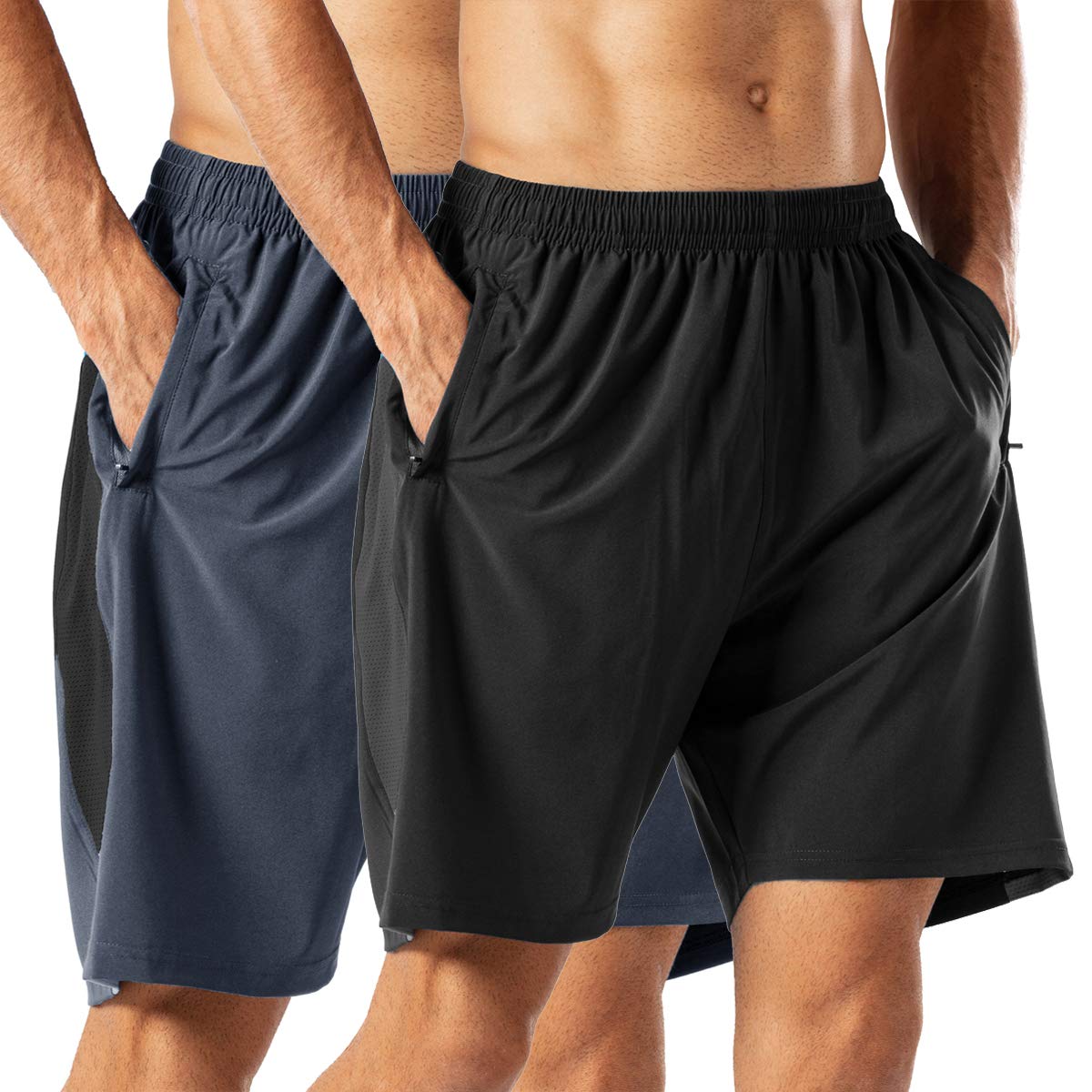 HMIYA Men's Sports Shorts Breathable Quick Dry for Running Fitness Gym