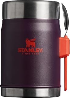 STANLEY Classic Legendary Thermal Lunch Box 0.4L with Spork – Keeps Cold or Hot 7 Hours – Adult Hot Food Thermos – Stainless Steel – BPA-Free – Dishwasher Safe – Plum