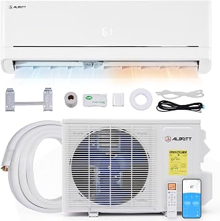 Albott 12,000 BTU Mini Split Air Conditioner and Heater SEER2 18, 115V | Inverter Energy-Efficient AC with Self-Cleaning, Remote and APP Control, HVAC Tech Needed, Cools up to 750 Sq.Ft.
