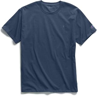 Champion Classic Men's T-Shirt, Round Neck, Cotton, Authentic Script Logo, Opaque