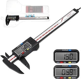 Digital Caliper, Esydon Upgraded Calipers 6 inch, Measuring Tool, Electronic Ruler, with Large LCD Screen, Auto-Off Feature, Inch and Millimeter Conversion, Plastic Case, Perfect for Household, DIY