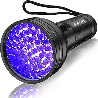 Vansky UV Light Stain Detector: 51 LED Black Light Finds Hidden Pet Urine | Stop Guessing - 395nm UV Flashlight Detects Invisible Dog & Cat Urine Dry Stains – Resin Curing Scorpion Finder