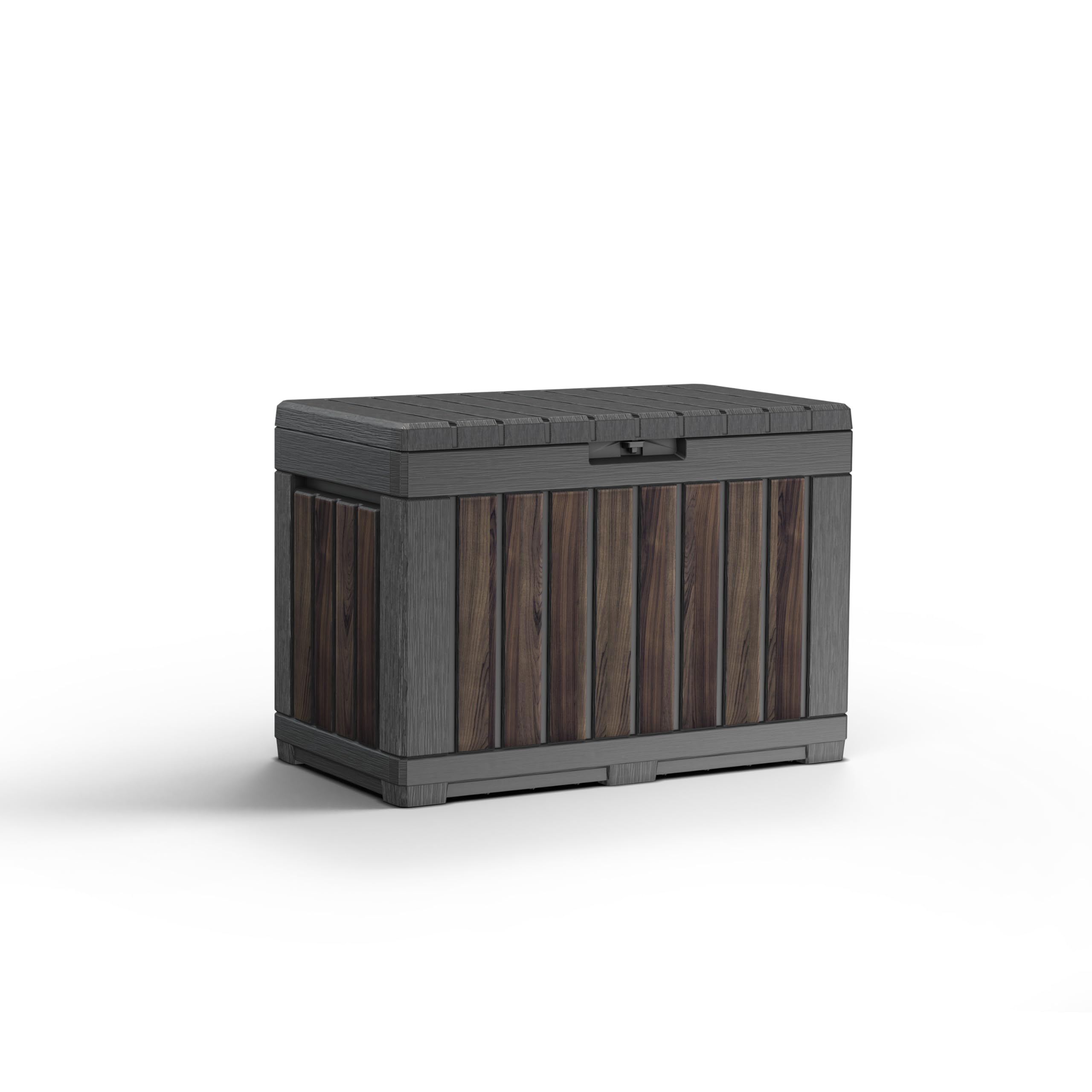 Keter Signature 190L Kentwood Outdoor Garden Storage Box - Rosewood | Compact, W