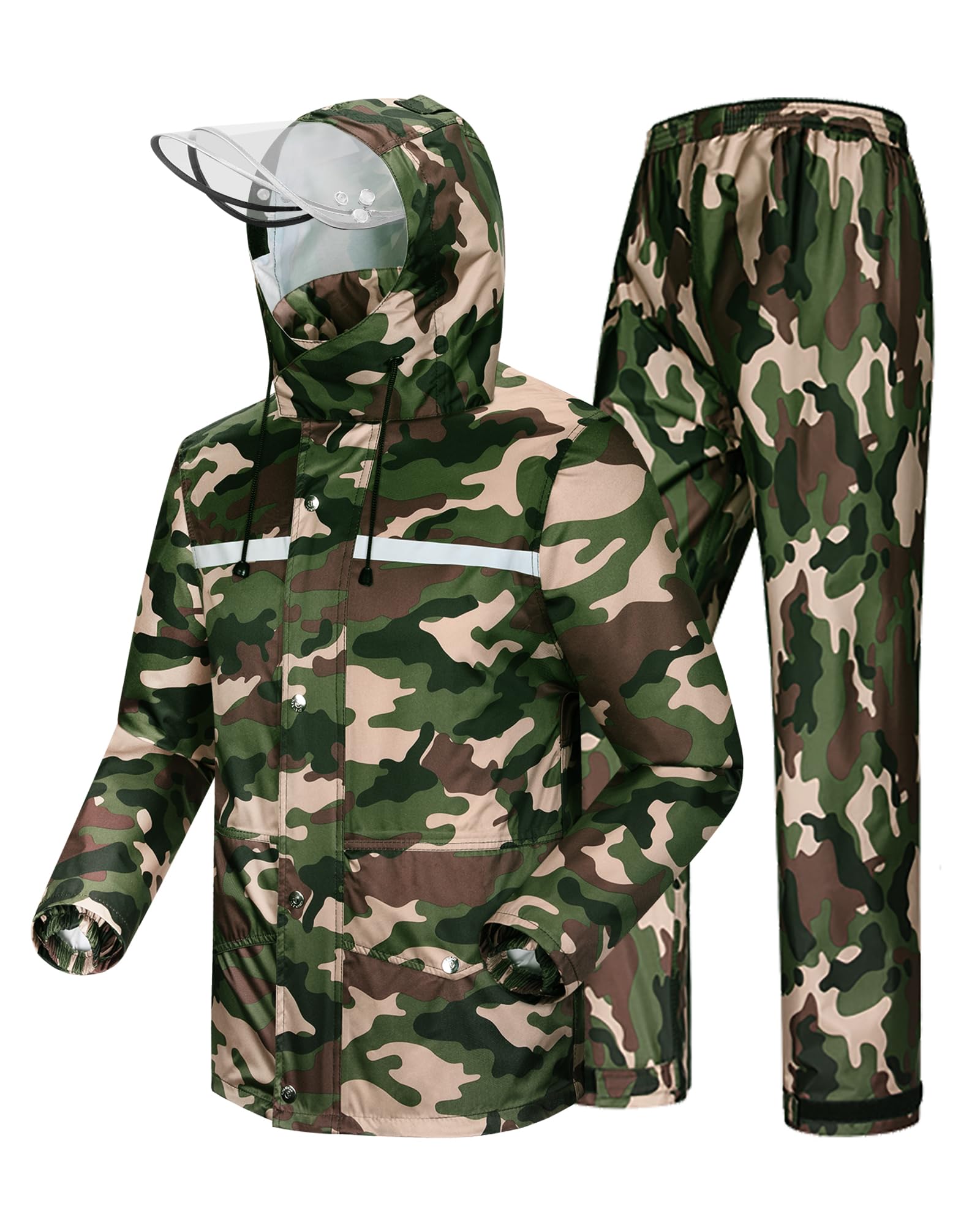 Rain Suit Waterproof Hi Vis Raincoat Reflective Rain Gear Unisex